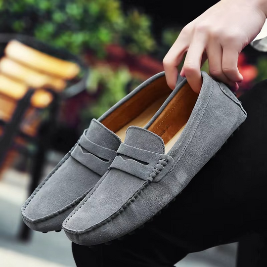 Matte Finish Slip-On Loafers for Men