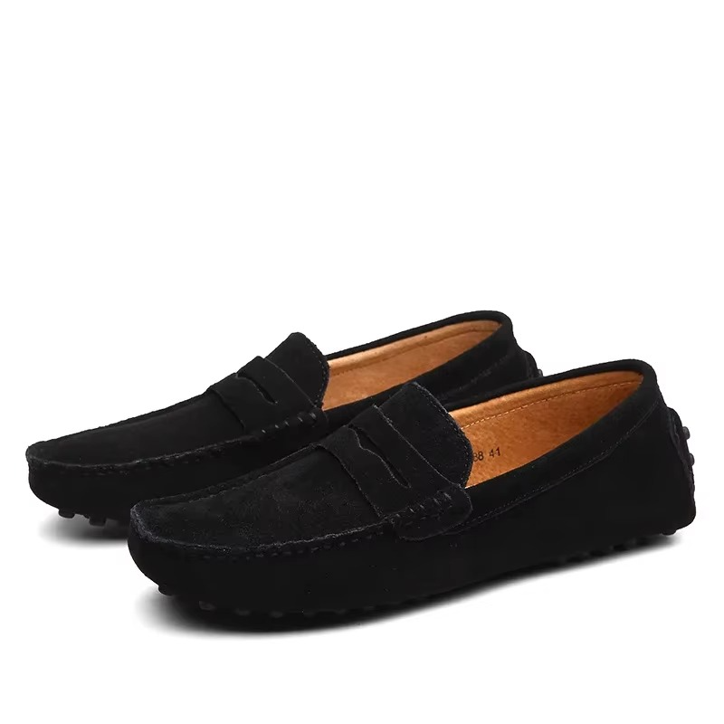 Matte Finish Slip-On Loafers for Men