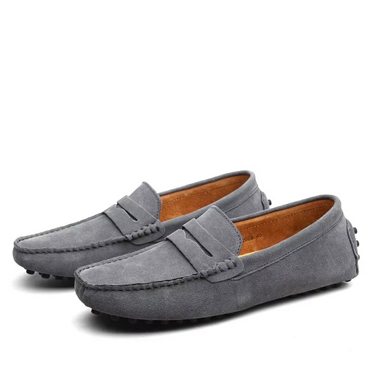 Matte Finish Slip-On Loafers for Men