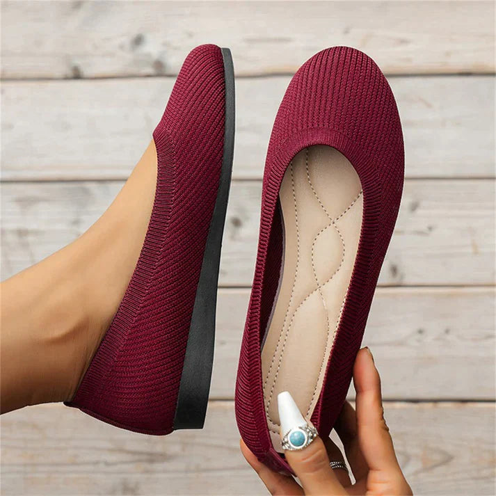 Mesh Knit Slip-On Shoes for Women