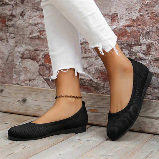 Mesh Knit Slip-On Shoes for Women