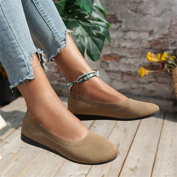 Mesh Knit Slip-On Shoes for Women