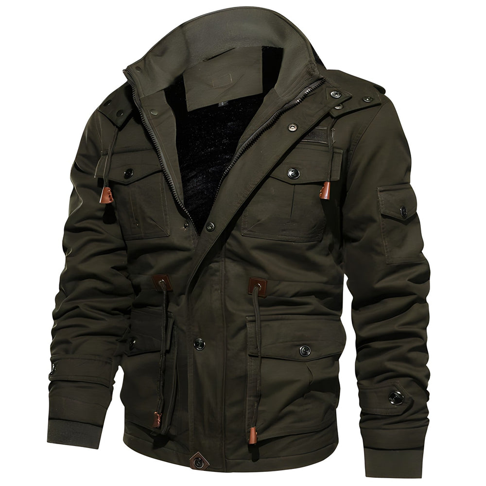 Multi-Pocket Military Jacket for Men