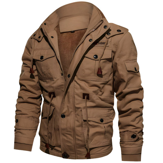 Multi-Pocket Military Jacket for Men