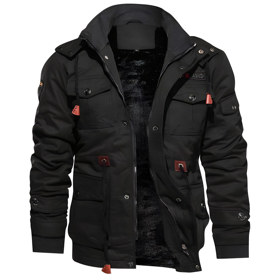 Multi-Pocket Military Jacket for Men