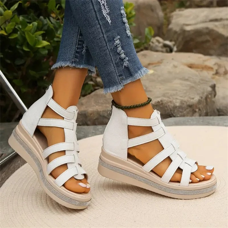 Multi-Strap Platform Sandals for Women