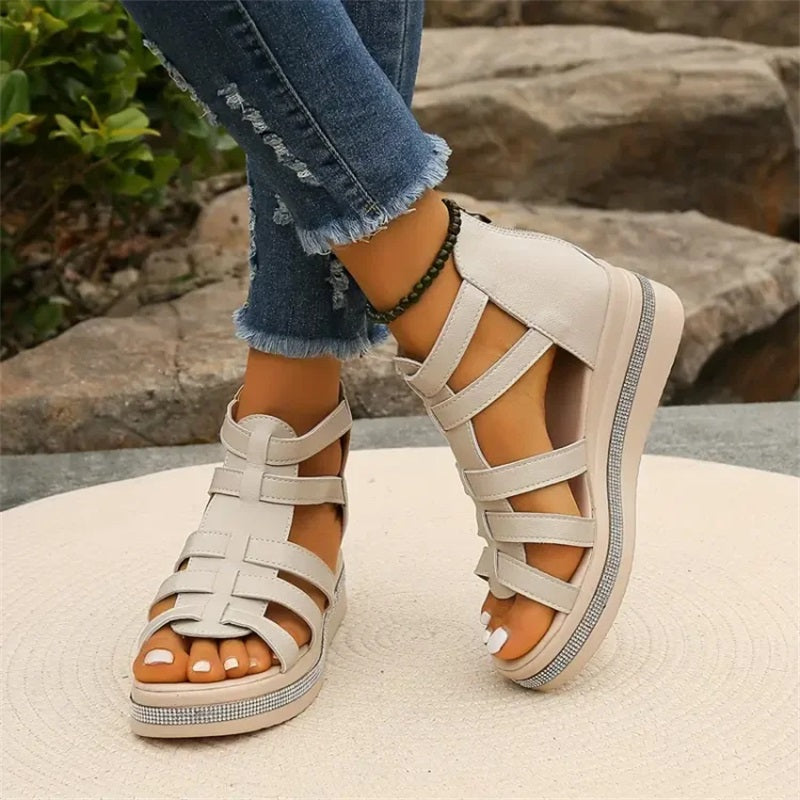 Multi-Strap Platform Sandals for Women