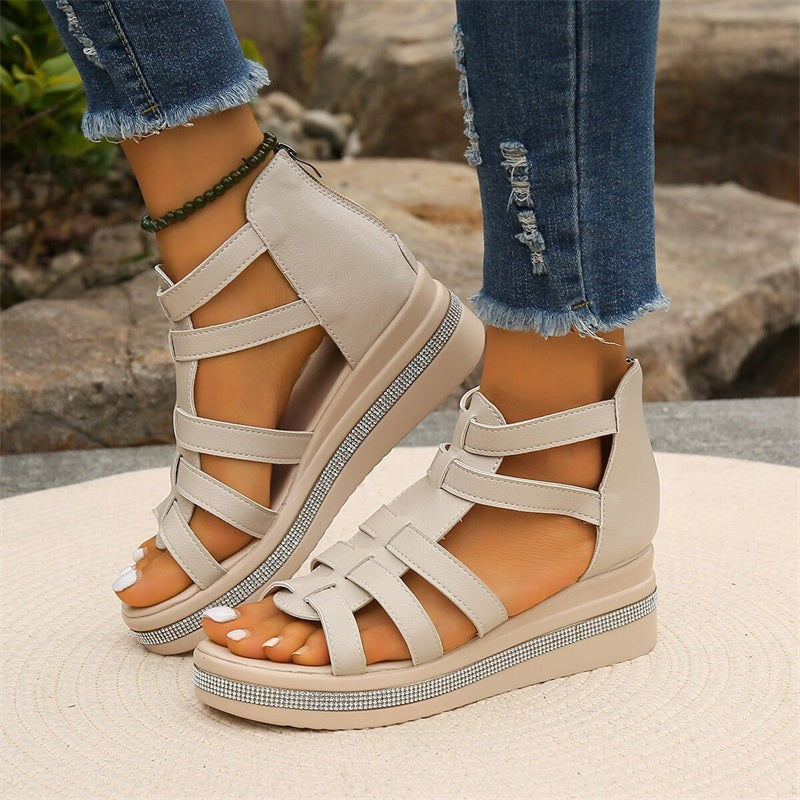 Multi-Strap Platform Sandals for Women