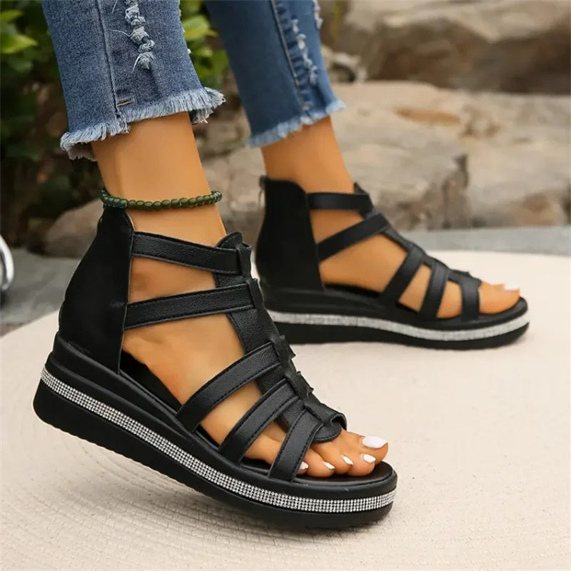 Multi-Strap Platform Sandals for Women