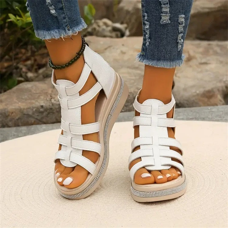 Multi-Strap Platform Sandals for Women