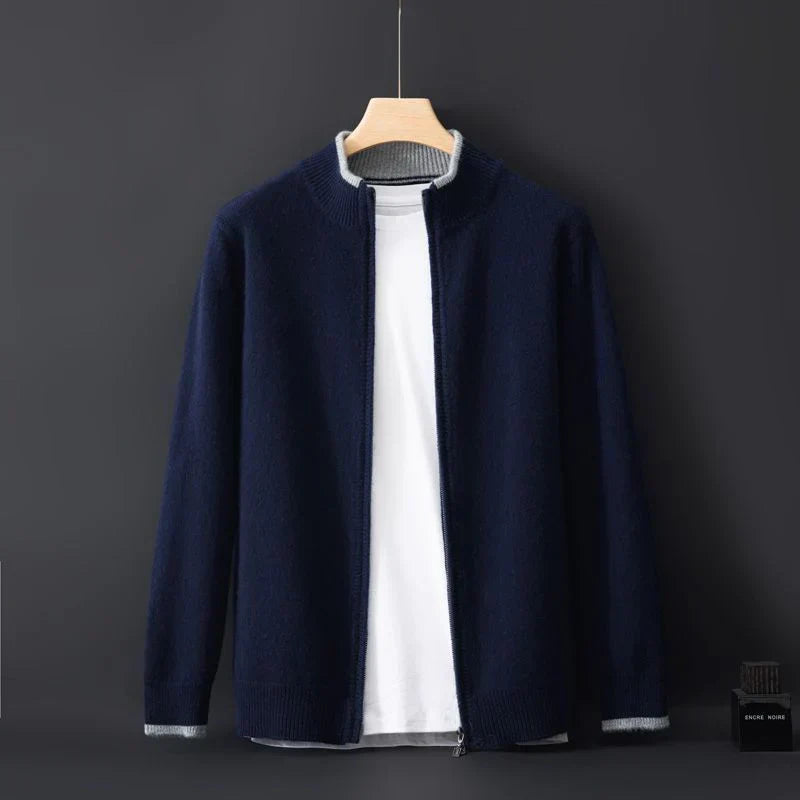 James – Men’s Cashmere Zip-Up Cardigan
