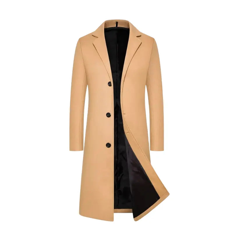 Notched Lapel Winter Coat for Men Azzoria