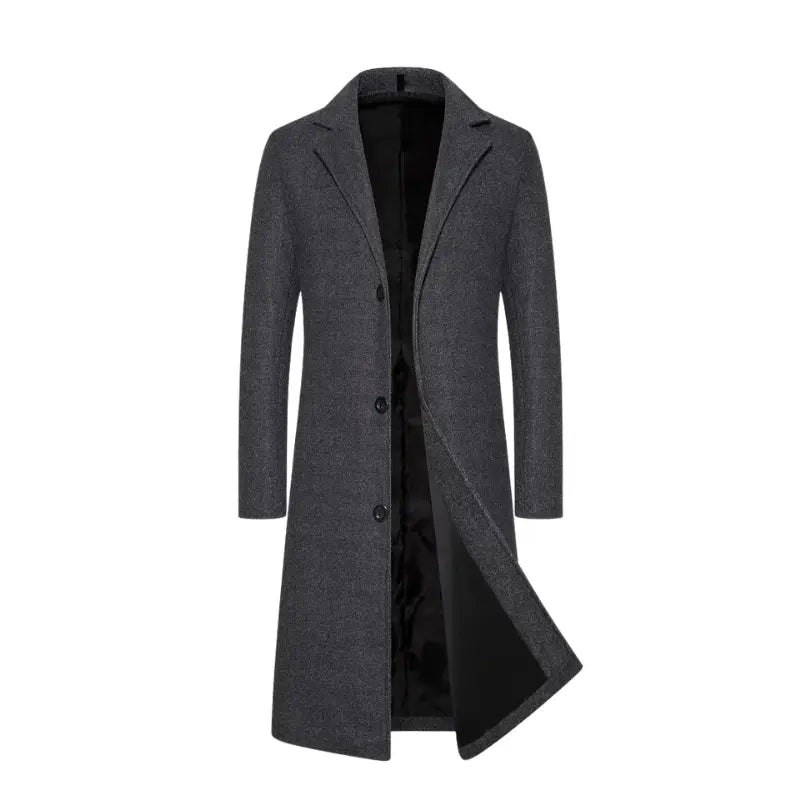 Notched Lapel Winter Coat for Men Azzoria