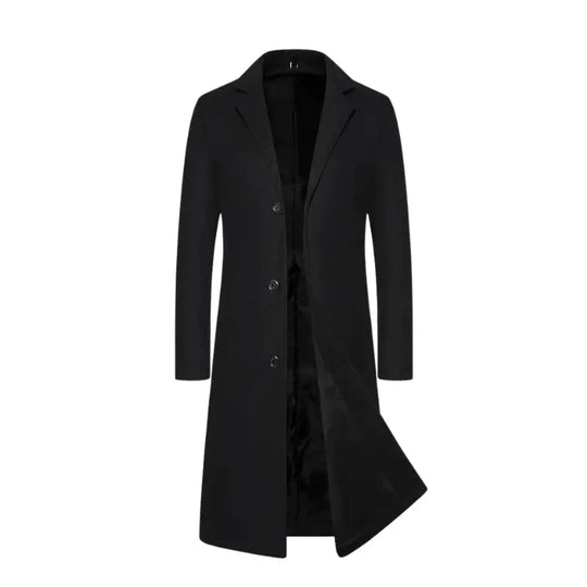 Notched Lapel Winter Coat for Men Azzoria