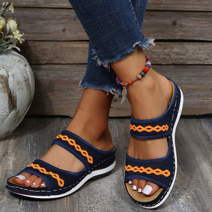 Open-Toe Slip-On Sandals for Women