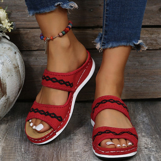 Open-Toe Slip-On Sandals for Women