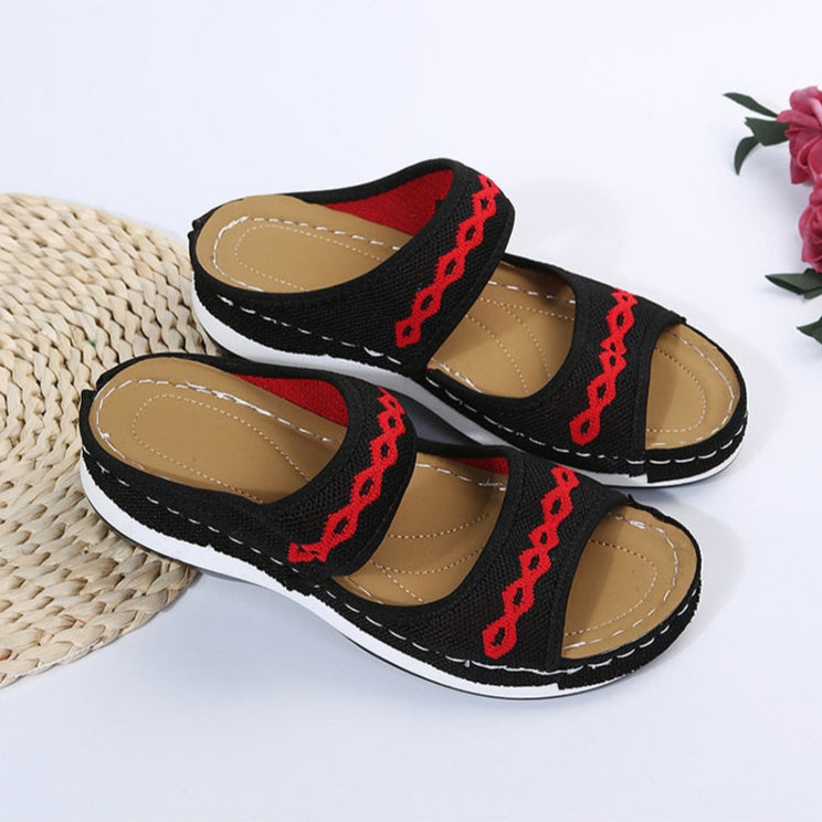 Open-Toe Slip-On Sandals for Women