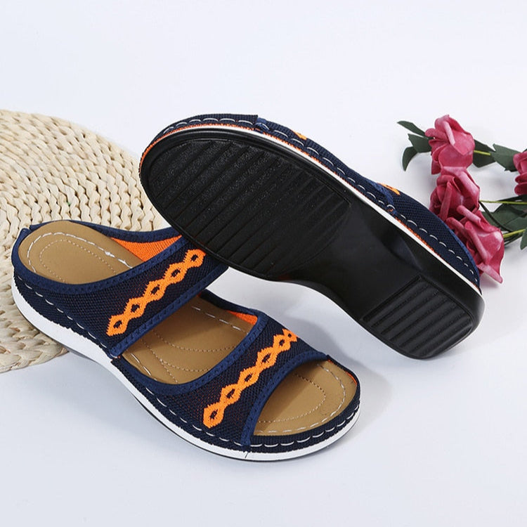 Open-Toe Slip-On Sandals for Women