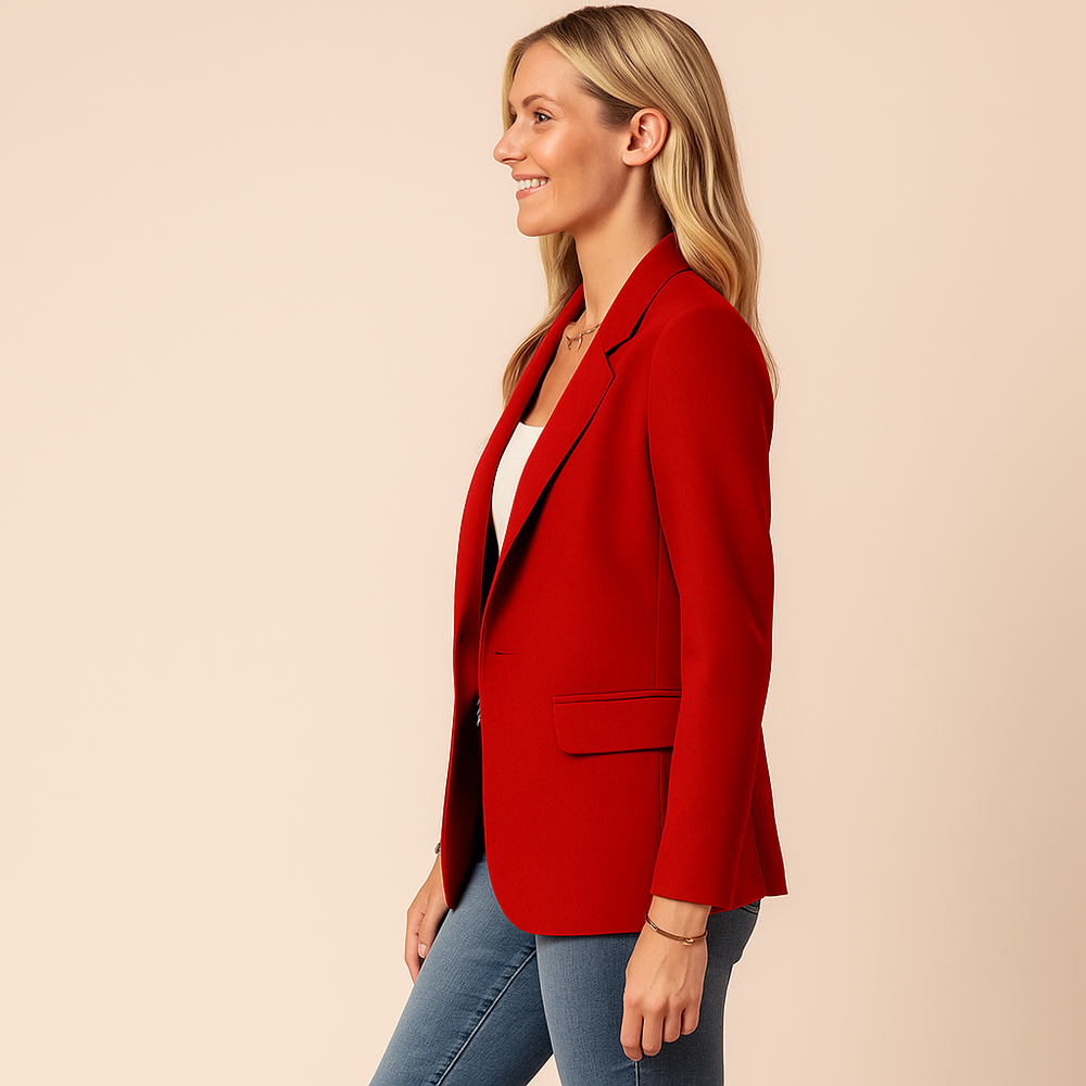 Panelled Matte Blazer for Women