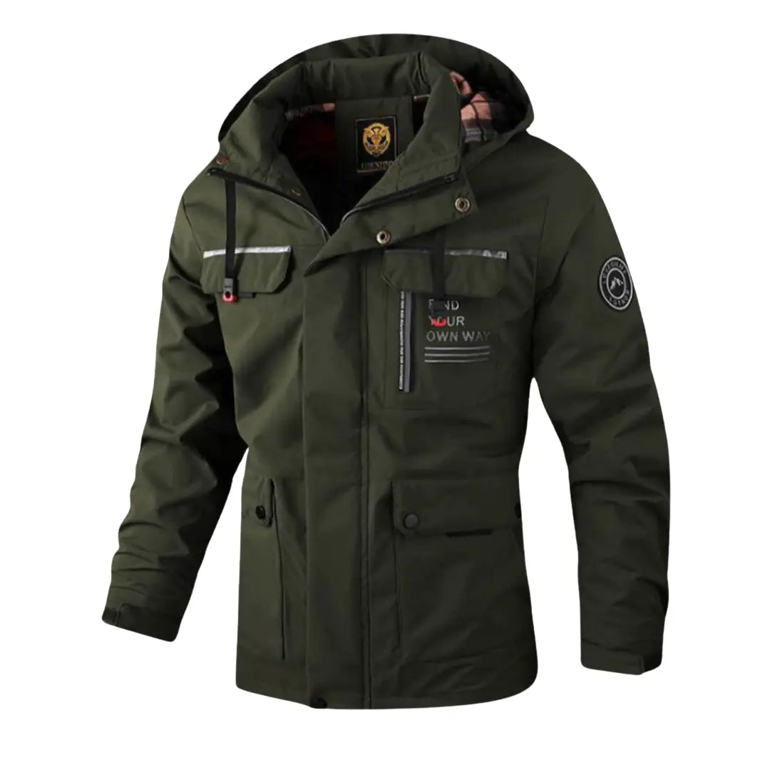 Water-Resistant Hooded Winter Jacket for Men Azzoria