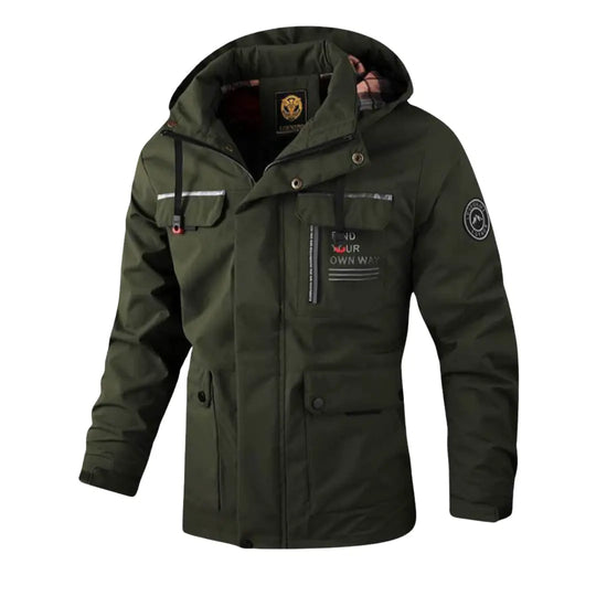 Water-Resistant Hooded Winter Jacket for Men Azzoria