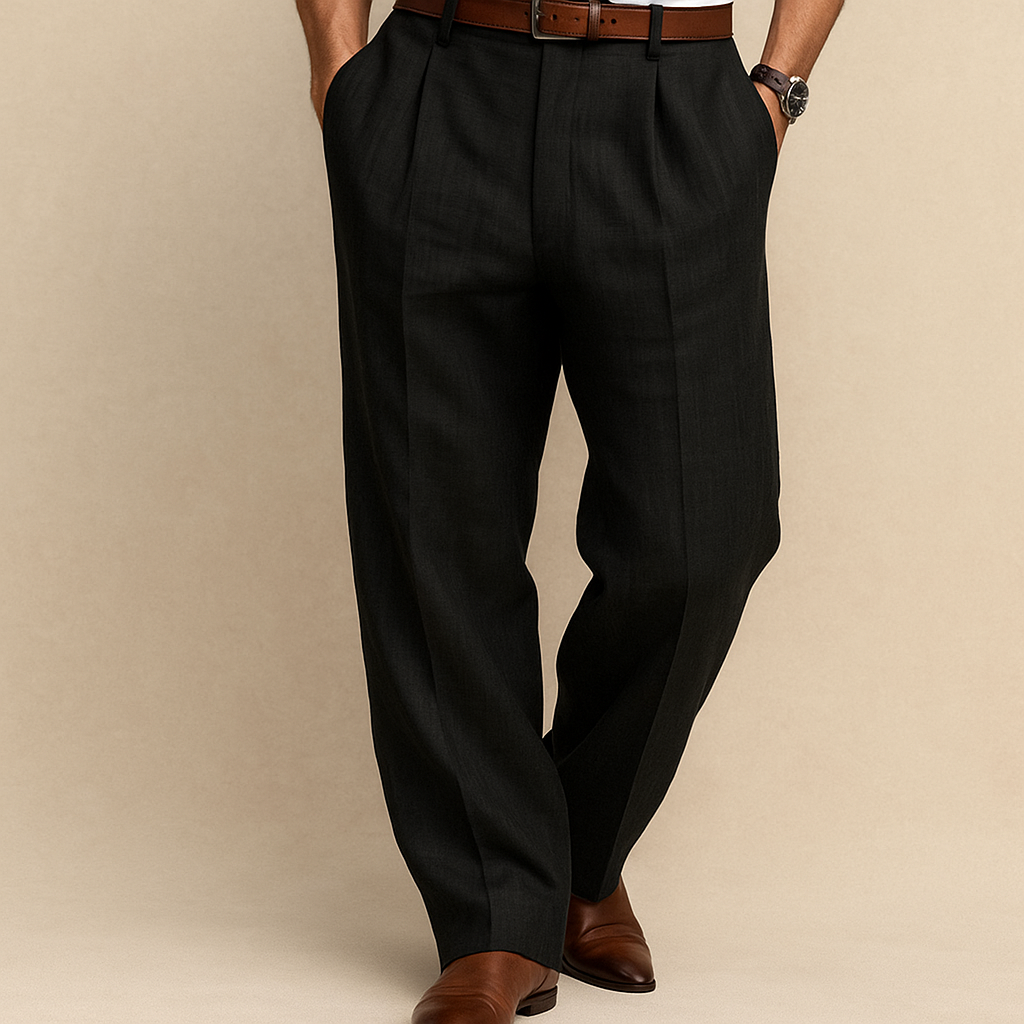 Pleated Tapered Trousers for Men