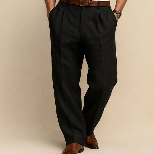 Pleated Tapered Trousers for Men