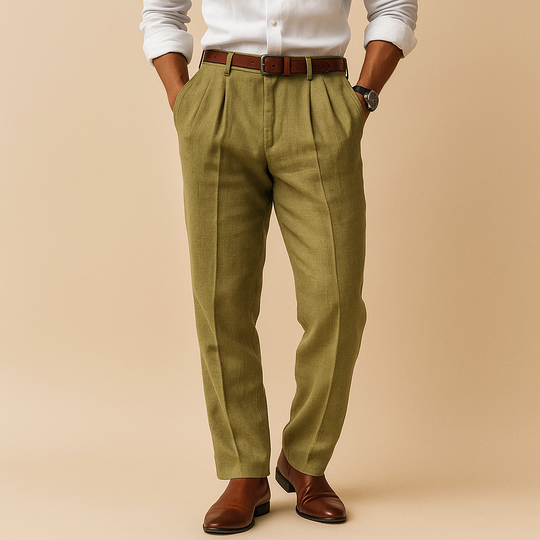 Pleated Tapered Trousers for Men
