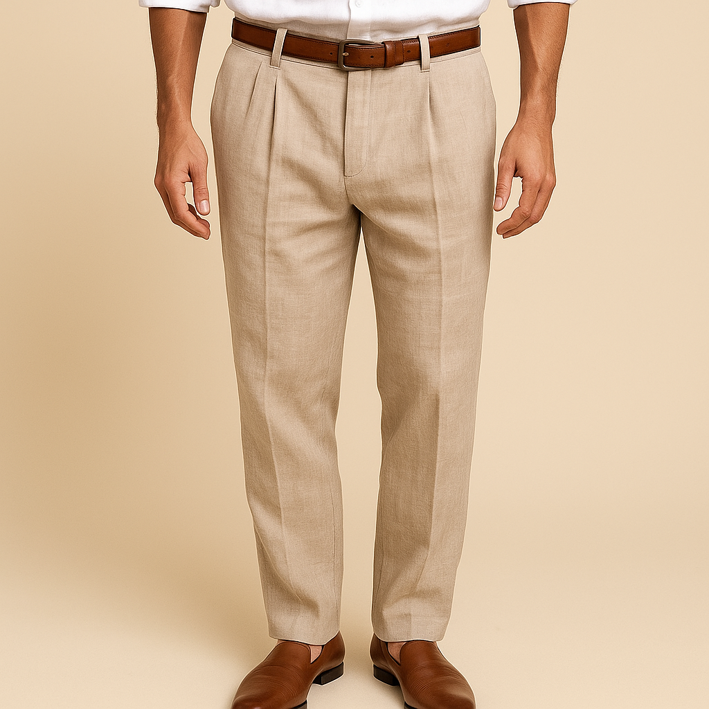 Pleated Tapered Trousers for Men