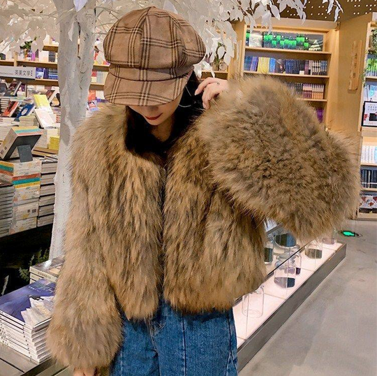 Plush Faux Fur Jacket for Women