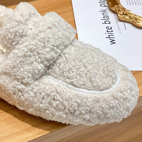 Plush Slipper Shoes with Non-Slip Sole for Women