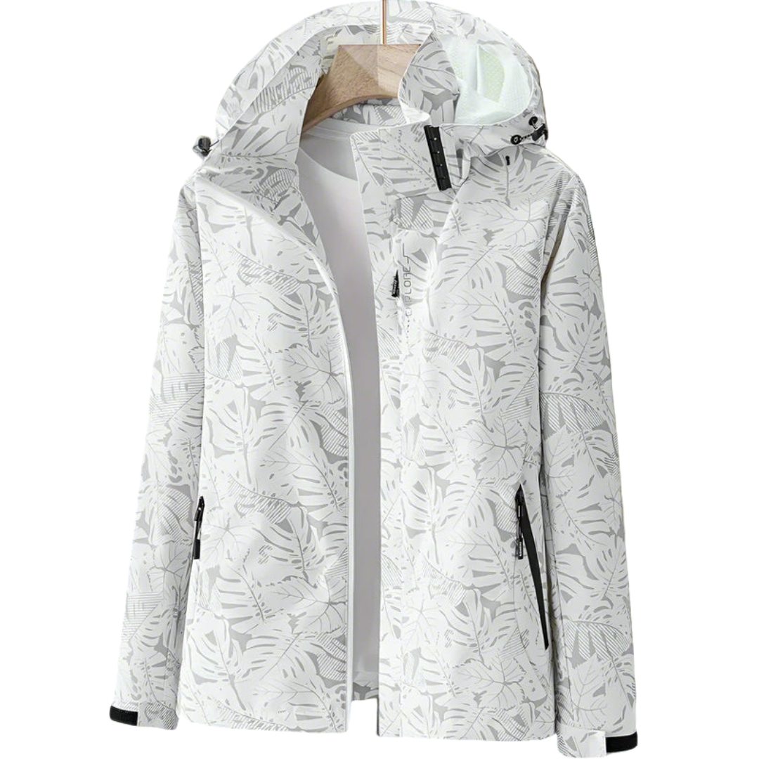 Printed Hooded Outdoor Jacket for Women Azzoria