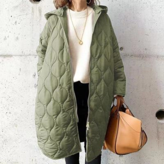 Quilted Hooded Coat for Women