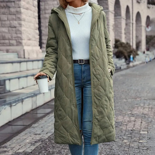 Quilted Hooded Coat for Women