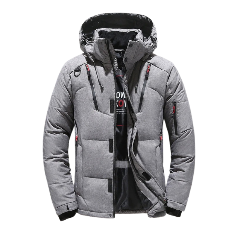 Quilted Hooded Puffer Jacket for Men