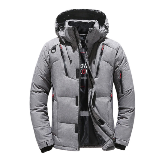 Quilted Hooded Puffer Jacket for Men