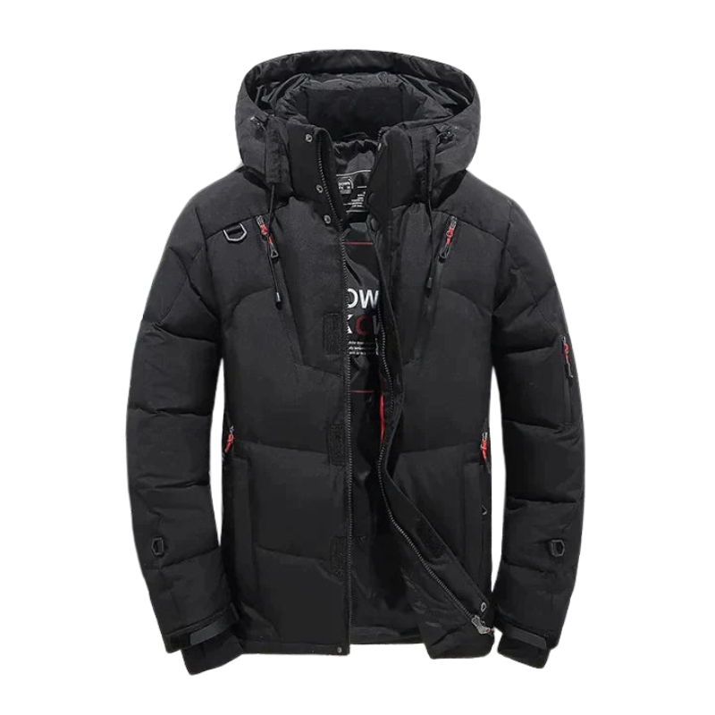 Quilted Hooded Puffer Jacket for Men