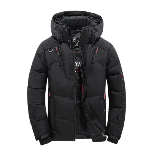 Quilted Hooded Puffer Jacket for Men