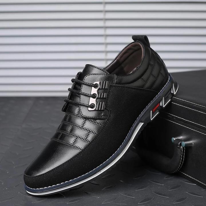Quilted Lace-Up Derby Shoes for Men