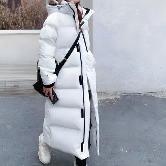 Quilted Long Down Jacket for Women