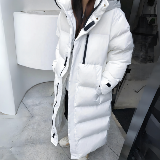 Quilted Long Down Jacket for Women