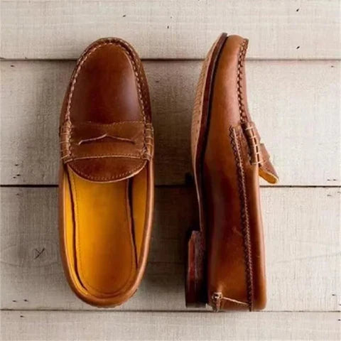 Refined Finish Slip-On Loafers for Women
