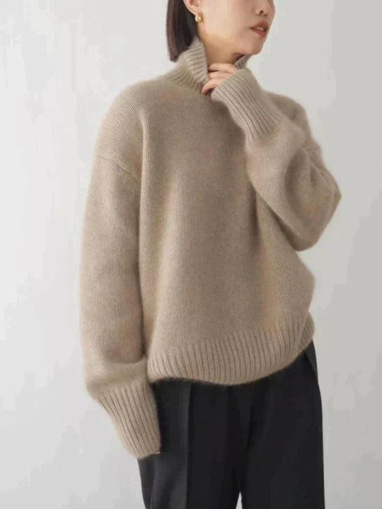 Ribbed Turtleneck Sweater for Women