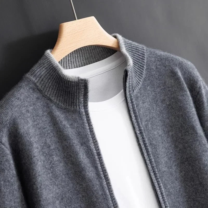 James – Men’s Cashmere Zip-Up Cardigan