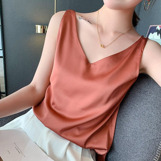 V-Neck Sleeveless Top for Women
