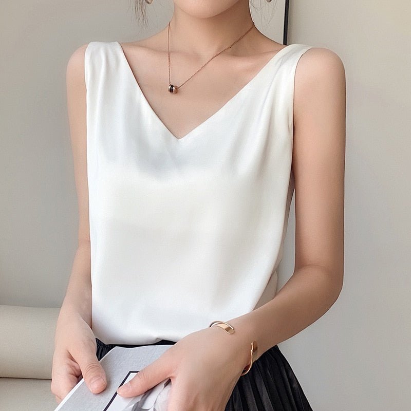 V-Neck Sleeveless Top for Women