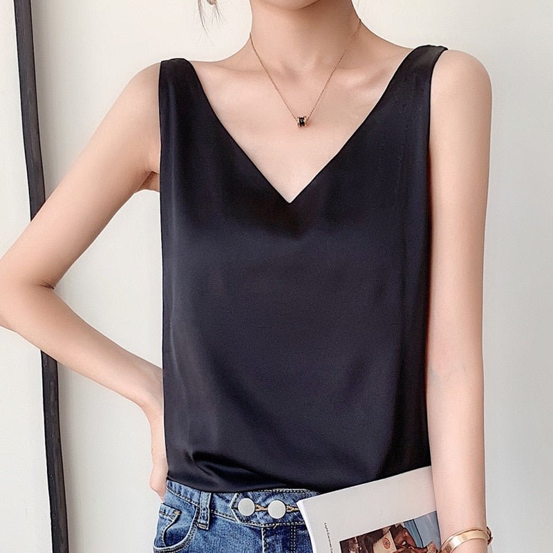V-Neck Sleeveless Top for Women
