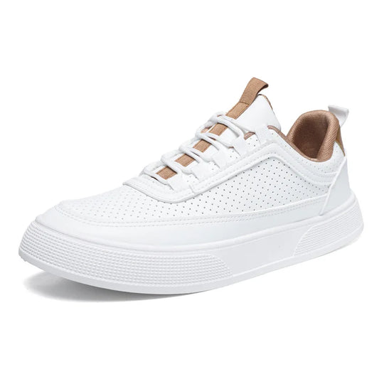 Perforated White Sneakers for Men