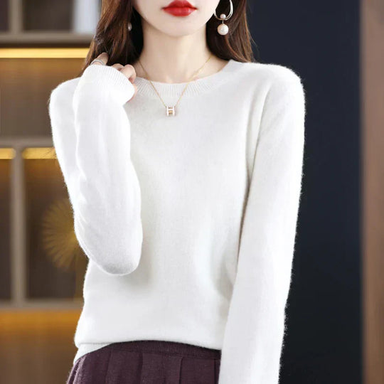 Olivia – Women’s 100% Cashmere Crewneck Sweater