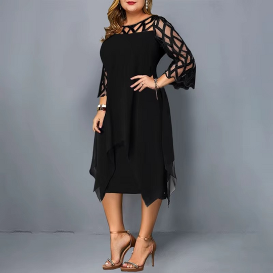 Sheer Overlay Cocktail Dress for Women